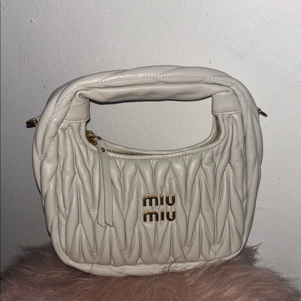 Miu Miu White Quilted Women's Bag